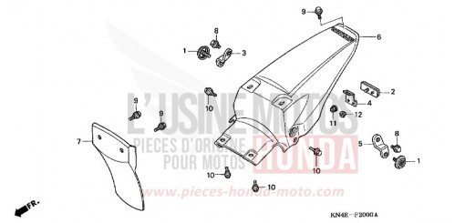 GARDE-BOUE ARRIERE XR100R3 de 2003